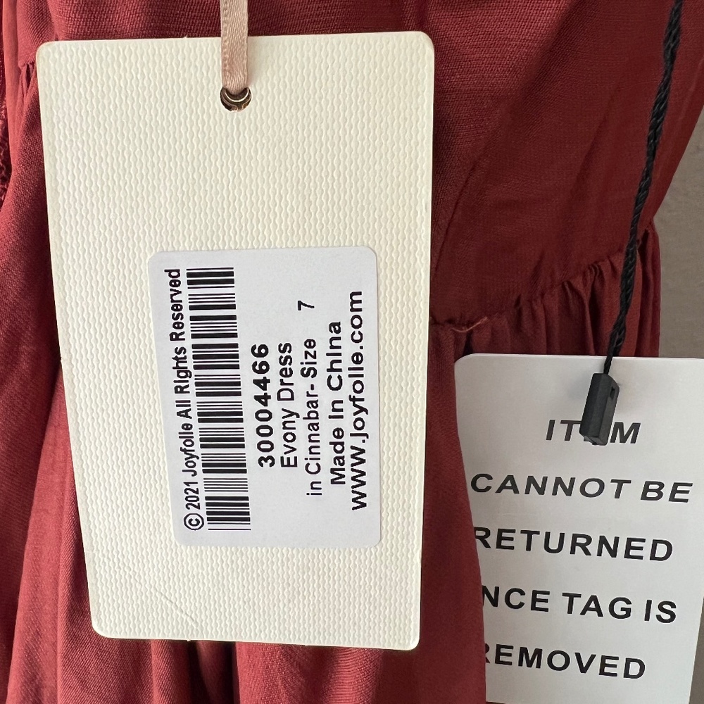 NWT Joyfolie Evony Dress Cinnabar Sz 7 - Picture 16 of 16